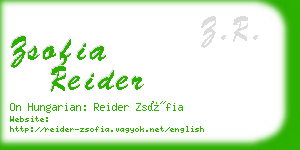 zsofia reider business card